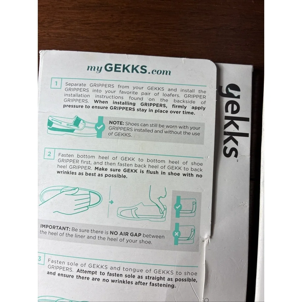 2 Gekks Shoe Liners  Sz Large Grips Inside  Comfort Odor Control Silver Coated